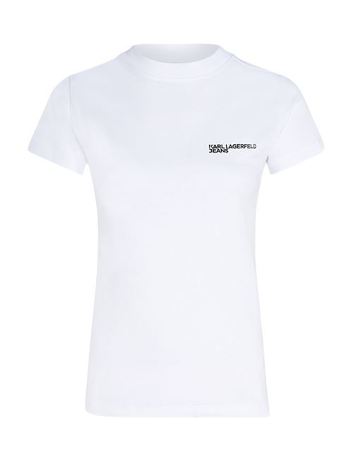 T-shirt bianca in cotone Karl Lagerfeld jeans | A1W17004100